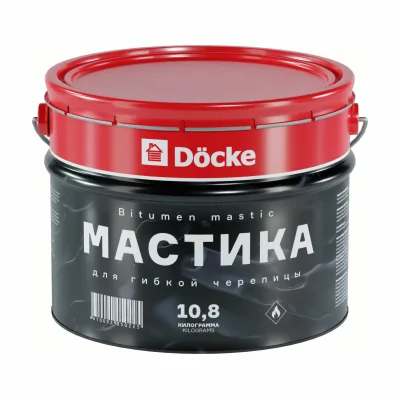 МАСТИКА DOCKE ДЛЯ ГИБКОЙ ЧЕРЕПИЦЫ 10л = 9кг